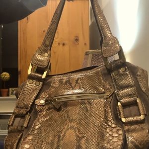 Authentic vintage Jimmy Choo Python handbag